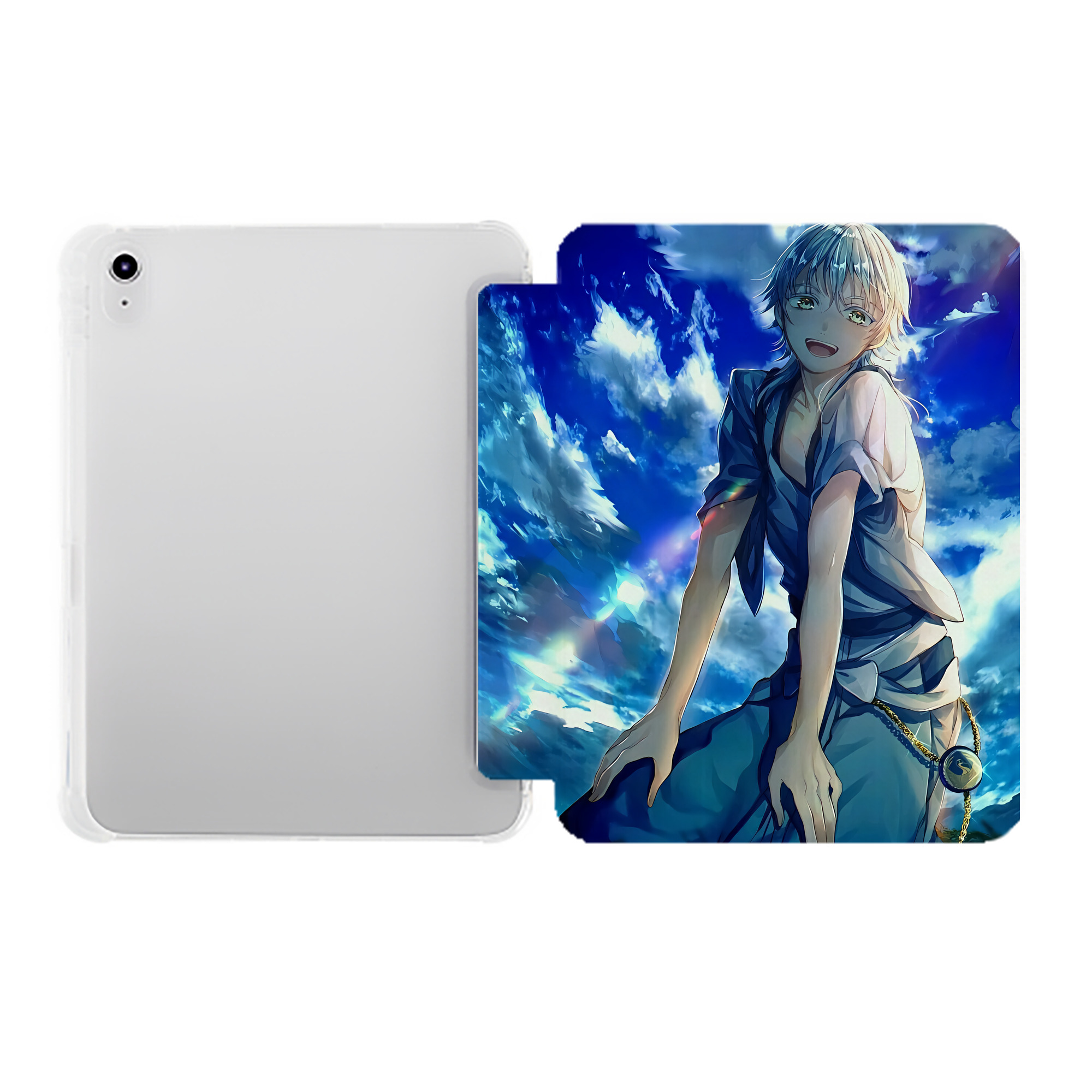 （画像用） 刀剣乱舞 Touken Ranbu IPad ケース ペン収納付き 三つ折りスタンド PUレザー×シリコン 対応機種9.5/10.5/10.9インチ
